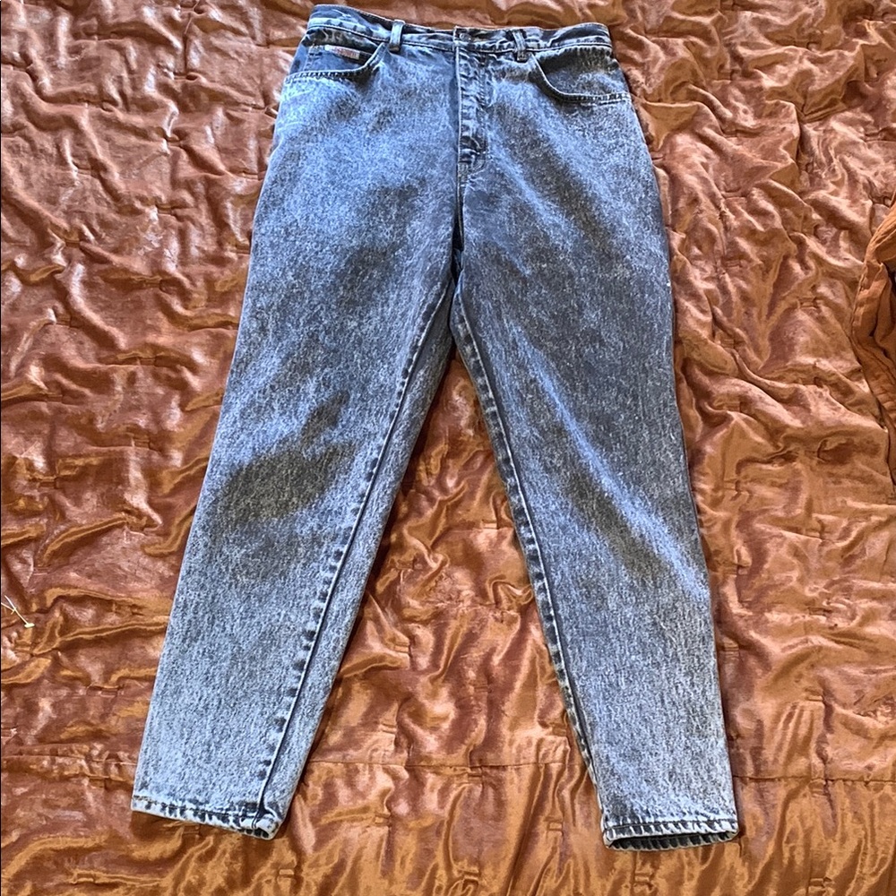 80's vintage Black Acid Wash Women's Jeans